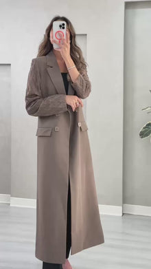 جاكيت نسائي طويل فخم