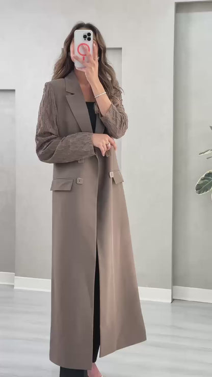 جاكيت نسائي طويل فخم