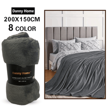 بطانية قطيفة فاخرة ناعمة سادة 150 سم