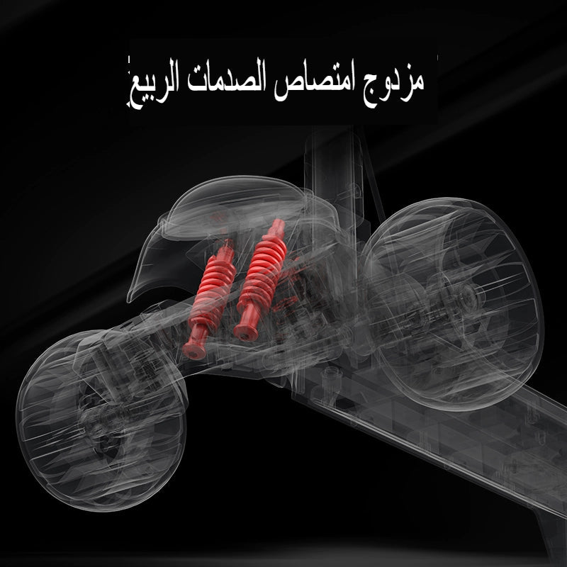 سكوتر كهربائي للأطفال بثلاث عجلات بتصميم سبايدر مع أضواء وموسيقى