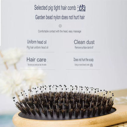 فرشاة شعر خشبية  مضادة للكهرباء