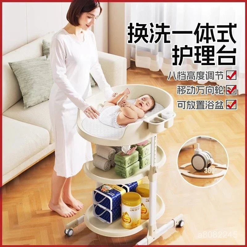 طاولة تغيير حفاضات الأطفال 2 في 1